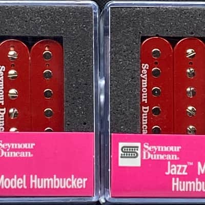 Seymour Duncan SH-4 JB & SH-2n Jazz Hot Rodded Humbucker Red Guitar Pickup Set Custom Color image 2