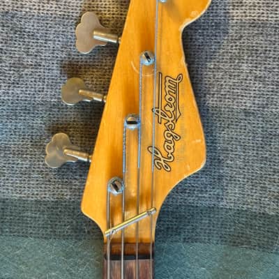 1965 Hagstrom II B Bass Guitar w/ Hardshell Case – Vintage Swedish Short Scale – Sunburst image 10