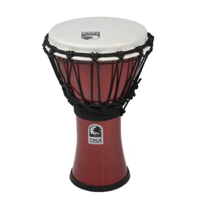 Toca Freestyle Colorsound 7" Djembe - Metallic Red (TFCDJ-7MR) image 2