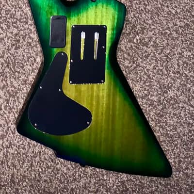 Schecter E-1 FR S Sustainiac Green Burst electric guitar sustainiac Floyd rose ohsc image 3