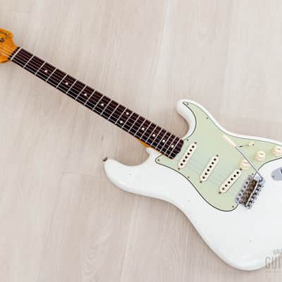 2023 Fender Custom Shop Limited Edition 1959 Special Stratocaster Journeyman Relic Olympic White w/ Case, CoA image 11
