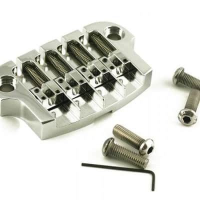 Hipshot® SuperTone Bass Bridge~4-String 3-Hole~fits Gibson Bass~Nickel~USA~Brand New image 1