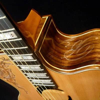 Blueberry Handmade Grand Concert Acoustic Guitar Music Motif image 4
