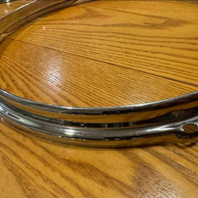 Slingerland Stick Saver Chrome Over Steel Hoop 12"- 6 lug Excellent (#2) image 3