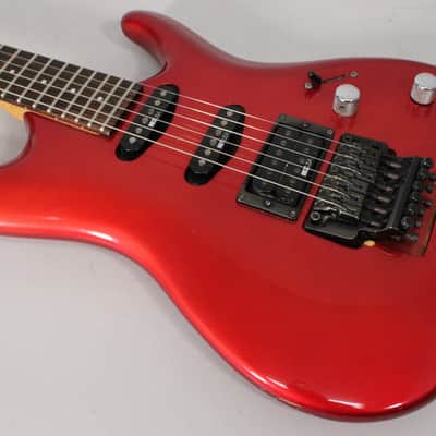 1987 Ibanez 540R Radius Series Floyd Rose HSS MIJ Jewel Red Finish w/HSC image 8