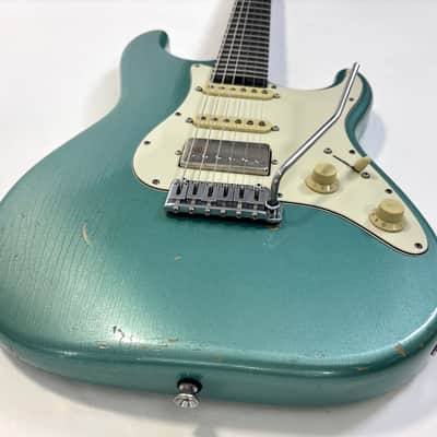 Schecter Nick Johnston Signature Custom Shop 2021 Teal Green Metallic Aged Nitro image 6