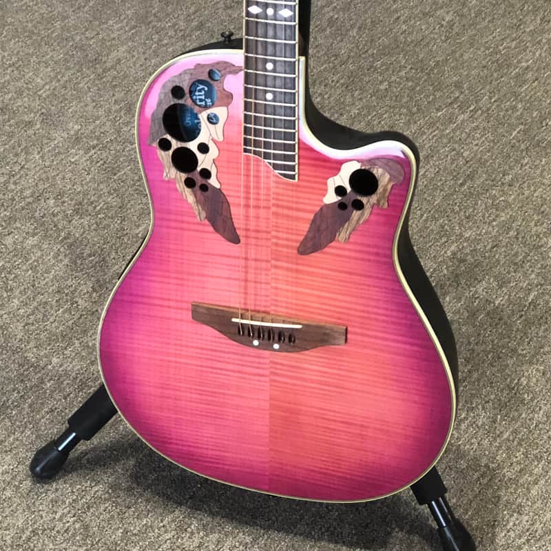 Ovation Celebrity Deluxe CS 257 Pink Burst | Reverb