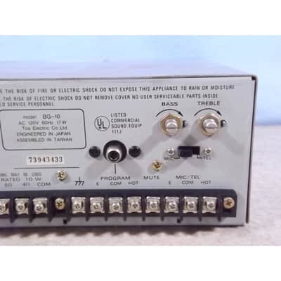 TOA BG-10 Amplifier - 10W PA system image 5