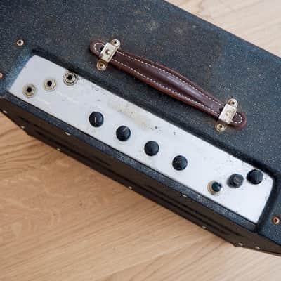 1960 Ampeg Guitaramp 518 Dolphin Special Vintage Tube Amp 1x12 Navy Random Flair image 4
