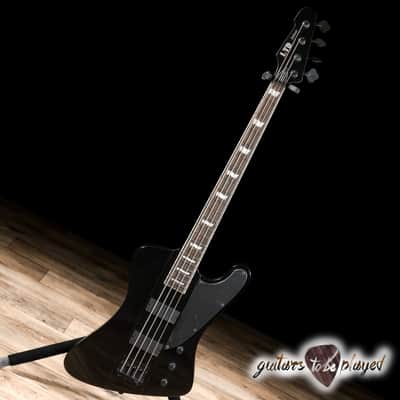 ESP LTD Deluxe Phoenix-1004 Bass Guitar – Black image 1