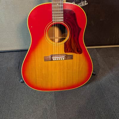 Gibson J-45 Slope Shoulder Dreadnought Acoustic Guitar w/Case - Cherry Sunburst (1967) image 3