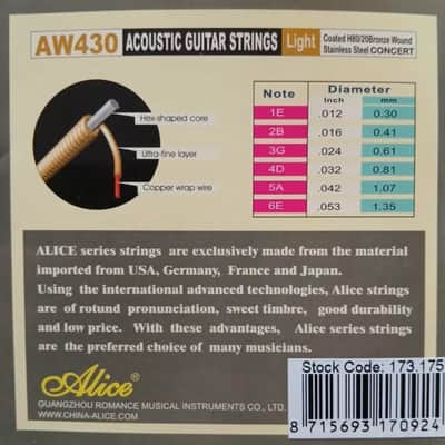 Alice Acoustic Guitar Strings 3 Set Bundle Bronze/Stainless Steel .012 - .053 image 3