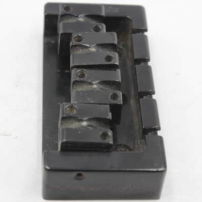 Vintage 1980s Kramer Forum II High-Mass 4-String Bass Bridge - Black, Made in Japan (ESP Era) with Screws image 7