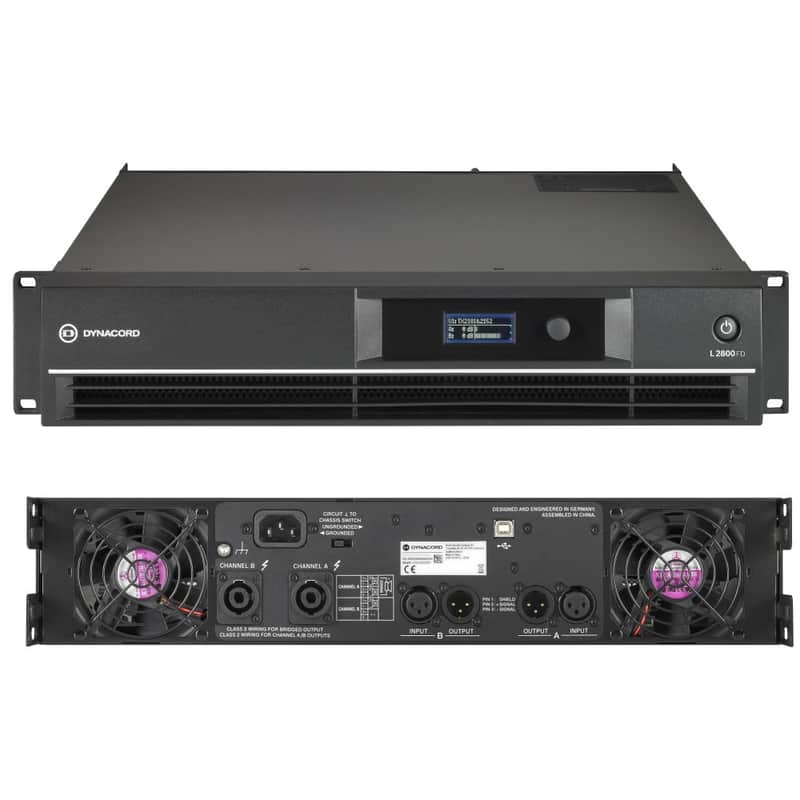 DYNACORD L2800FD Rackmount 2x1400w DSP Live Performance Power Amplifier image 1