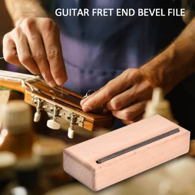 Guitar Fret Beveling File for Fret End Dressing, Guitar Fret Crowning End Bevel File 45 Degree Luthier File Tool,price include the import duty for US buyer image 2