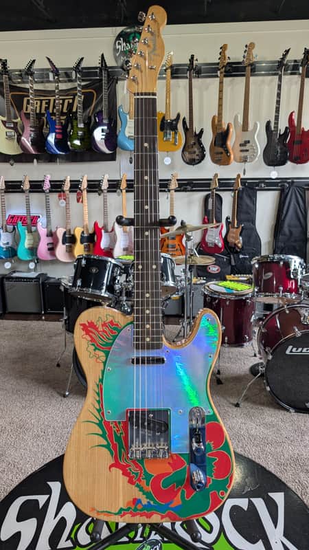 Fender Artist Series Jimmy Page Telecaster with Rosewood Fretboard 2019 - Natural with Dragon Graphic