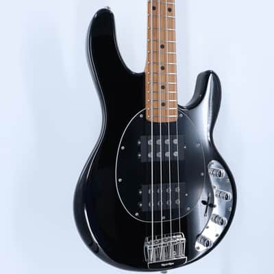 Music Man StingRay Special HH - Black - Roasted Maple/Maple - Chrome image 2