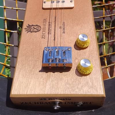 3-string fretless cigar box guitar image 1