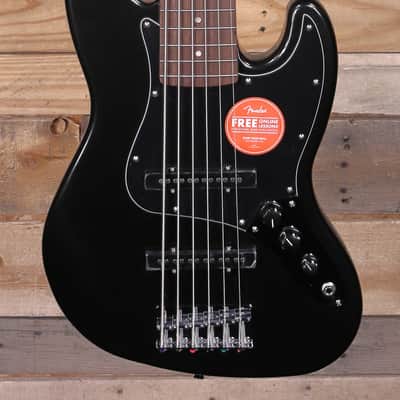 Squier Affinity Series Jazz VI 6-String Bass Black Metallic image 1