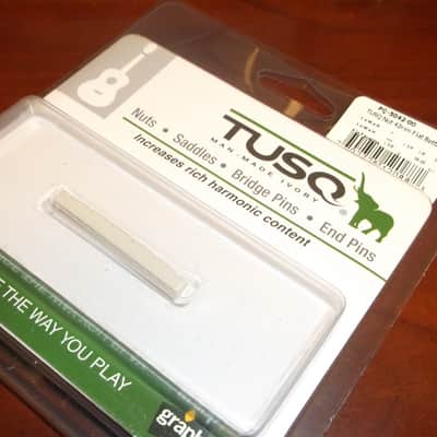 Graph Tech PQ-5042-00 TUSQ 1-3/8" E-to-E Slotted Flat-Bottomed Strat-Style Guitar Nut