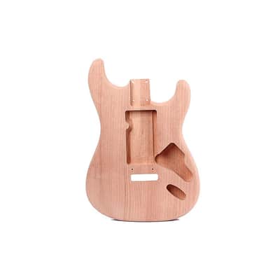 Unfinished Electric Guitar Body for Fender Stratocaster ST Guitar DIY Accessory Red Walnut Wood image 5