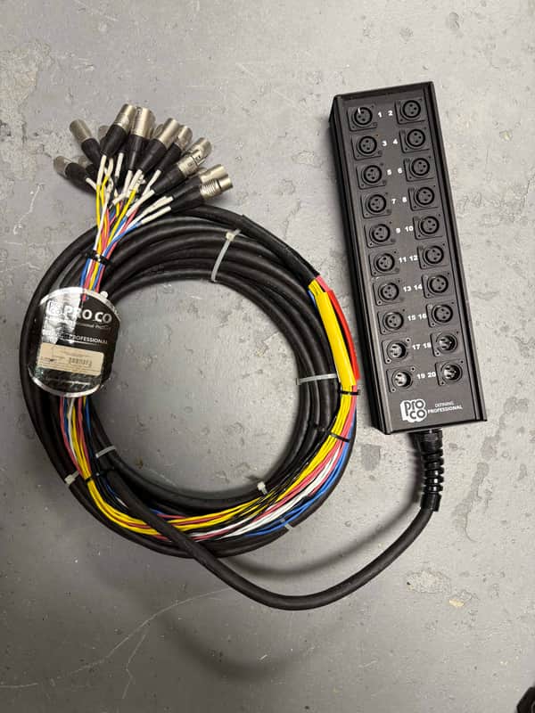 Pro Co SMA1604FBX-50 SMA Series 16x4 Stage Snake with XLR Returns - 50 foot image 1