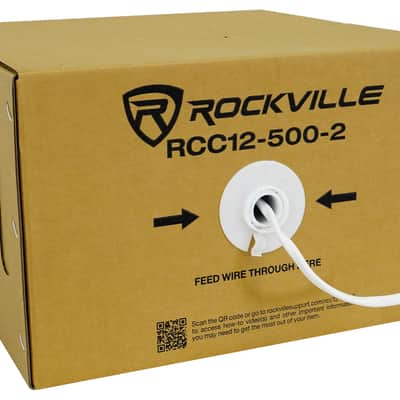 Rockville RCC12-500-2 CL2 Rated 12 AWG 500' CCA Speaker Wire In Wall Ceiling 70V image 4