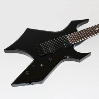 BC Rich Warlock WGL7BK Lucky 7 Electric Guitar Black image 2