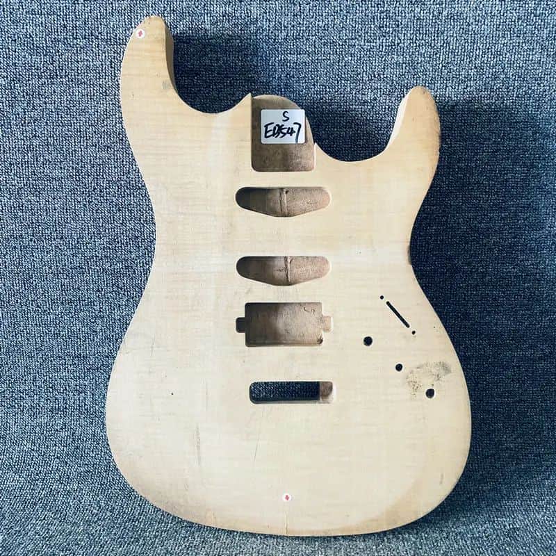 Unfinished Alder Maple Flame Top SSH Guitar Body image 1