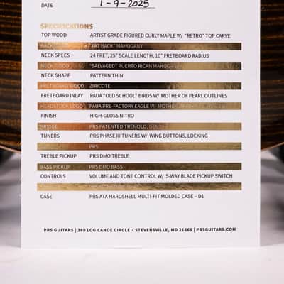 PRS custom 24 40th 2025 - tiger eye image 13