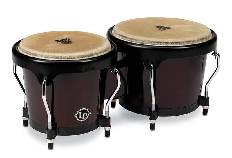 Latin Percussion LPA601-DW Aspire Series 6-3/4-inch and 8-inch Bongo Set - Dark Wood image 1