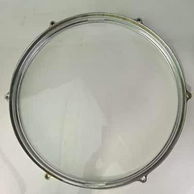 Ajax? 14" Die-Cast 6-Lug Snare Drum Resonant Side Rim/Hoop Chrome Vintage 60s image 6