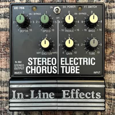 1990s In-Line Effects XE756 Stereo Chorus Electric Tube Vintage MIJ Made In Japan Chorus Overdrive Distortion Guitar Effrct Pedal! image 1