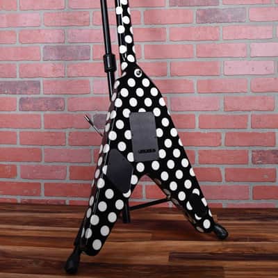 Jackson USA Randy Rhoads Tribute Flying V Black With White Polka Dots 1999 w/OHSC image 9
