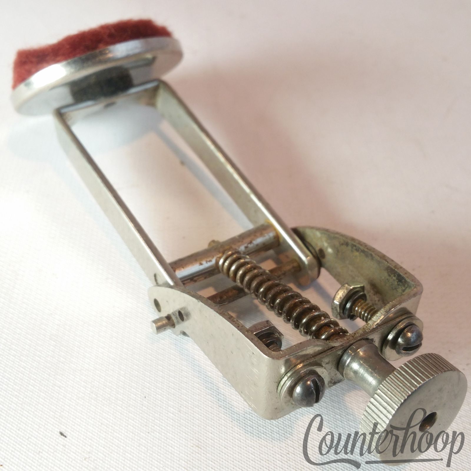 Leedy&Ludwig Muffler Snare/Tom Drum Nickel Long Single-Cup Red Felt 30s-40s USA — main photograph
