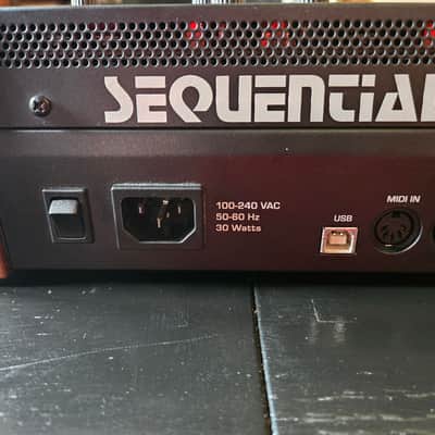 Sequential Prophet-6 Desktop 6-Voice Polyphonic Synthesizer 2018 - 2020 Black with Wood Sides image 3