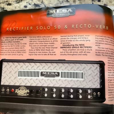 Mesa Boogie Catalog 2001 dual triple rectifier solo recto verb road King M pulse Bass walkabout head cabinet combo image 3