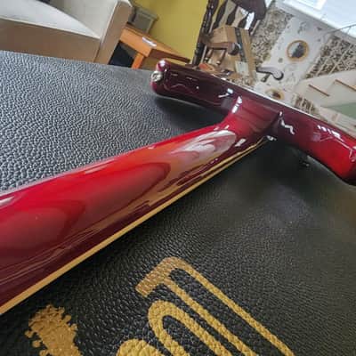 Eastwood Airline Custom K-200 Deluxe semi-hollow double-cut Bigsby w/hsc 2015 - red burst image 11