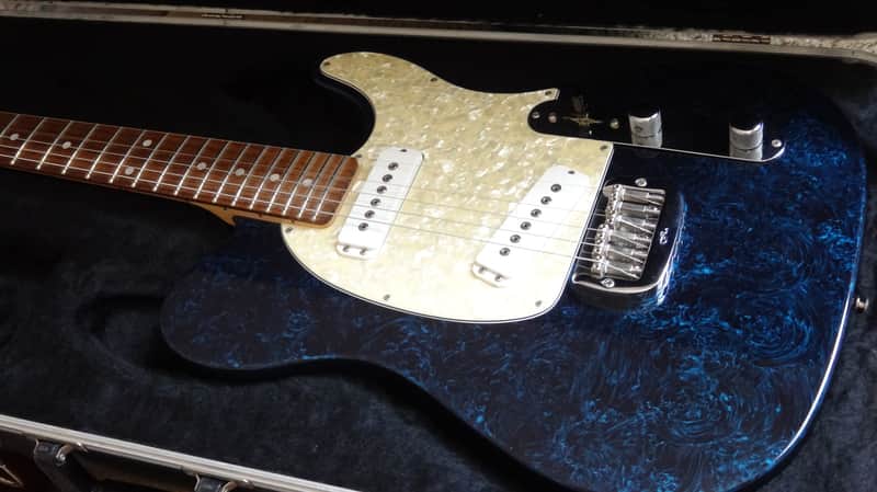 G&L ASAT USA Bowling Ball Blue Swirl image 1