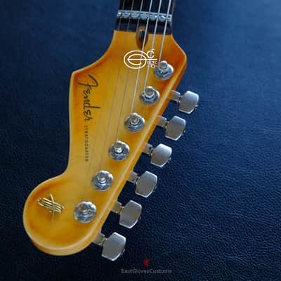 Fender Stratocaster American Deluxe Daphne Blue HSS Made in USA Relic Aged image 15