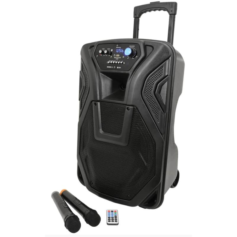 QTX Busker 12 - Portable Battery PA Inc. Wireless Mics image 1