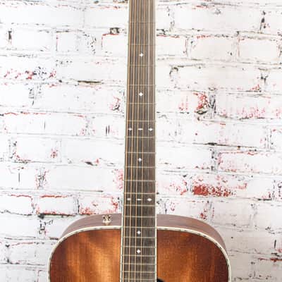 Fender - Paramount PD-220E Dreadnought Acoustic/Electric Solid Mahogany Aged Congac Burst w/ Hardshell Case - USED image 3