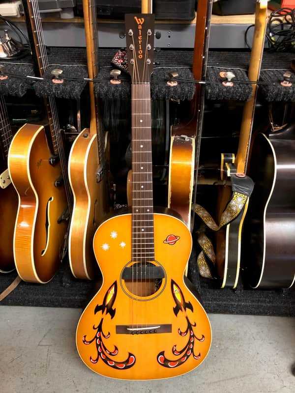 Wilco Loft Sale  - AUCTION ITEM: 2019 Collings Waterloo Acoustic Custom Painted for Jeff Tweedy image 1