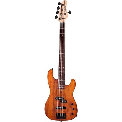 Schecter Guitar Research Michael Anthony MA-5 Koa 5-String Electric Bass Natural image 4
