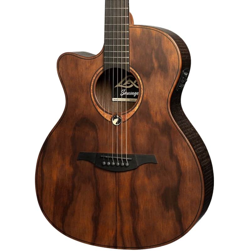 Lag SAUVAGE-L-ACE Auditorium Cutaway Acoustic-Electric Left-Handed - Satin Natural image 1