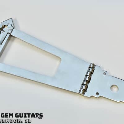 New! Gibson OEM "Diamond Hinge" Trapeze Tailpiece - Nickel - fits ES-175, L-4, Tal Farlow and others! image 2