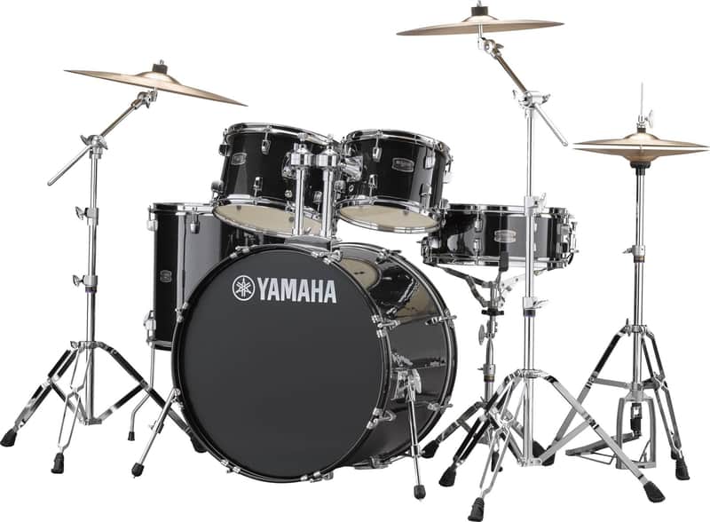 Yamaha Rydeen Drum Kit, Black Glitter w/ Hardware And Paiste Cymbals RDP2F5-BLG imagen 1