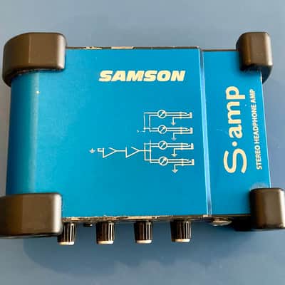 Samson S-Amp Mini Stereo Headphone Amplifier - Blue/Black image 1