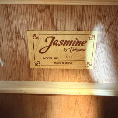Jasmine ES33C Acoustic Electric Cutaway Guitar w/ Hard Case Natural Finish 2000's image 3