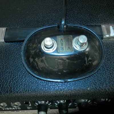 Fender Twin Reverb Amp Black Panel Guitar Tube Combo with cover + footswitch vintage 1966 image 3